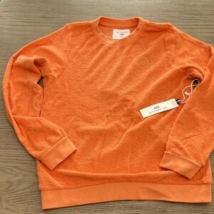 Kids (sz12) Sol Angeles Loop Terry Sweatshirt - orange/guava NWT